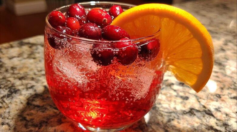 Non-Alcoholic Sparkling Cranberry Punch