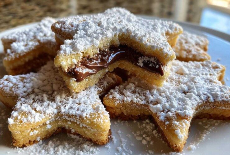 Nutella Stuffed Santa Hat Cookies