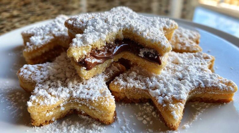 Nutella Stuffed Santa Hat Cookies
