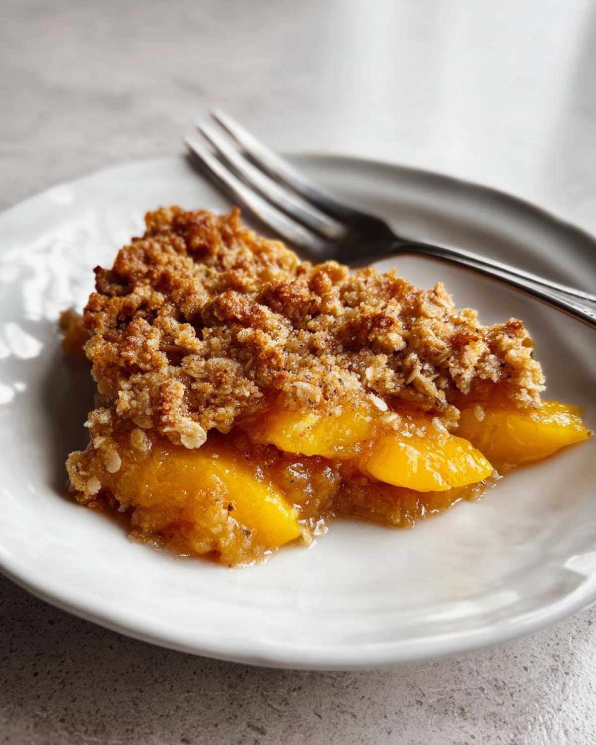 Oatmeal Peach Crisp (with Fresh Peaches) - detail 3