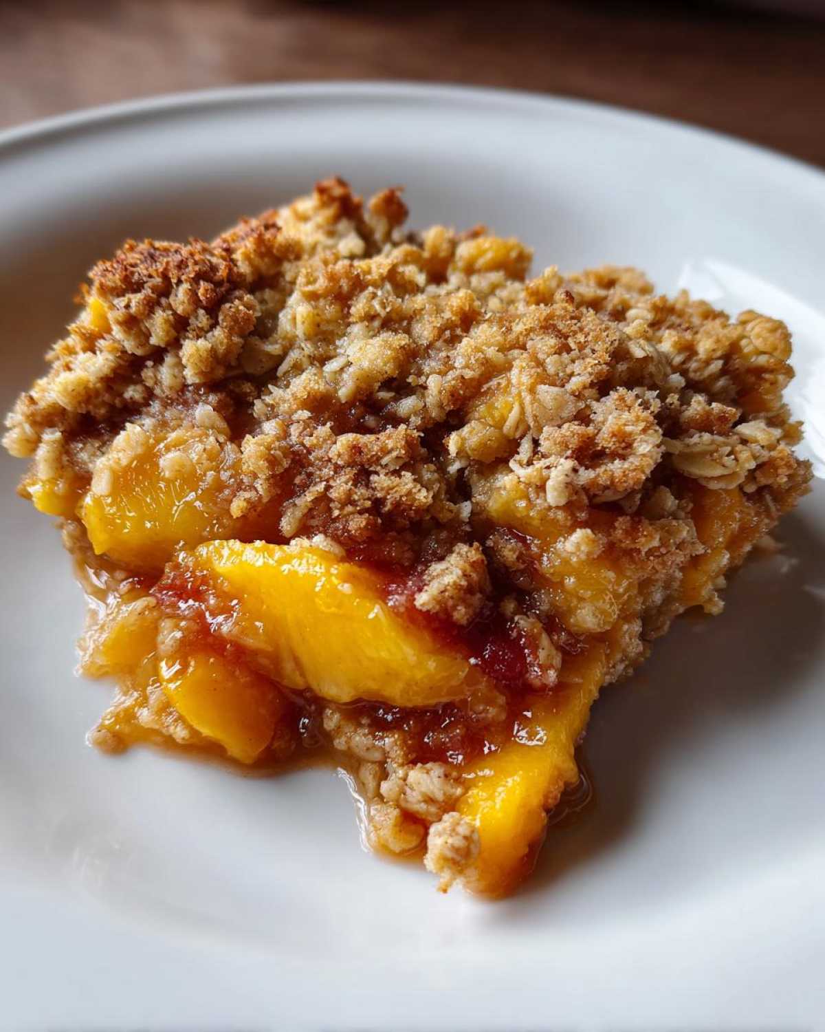 Oatmeal Peach Crisp (with Fresh Peaches) - detail 4