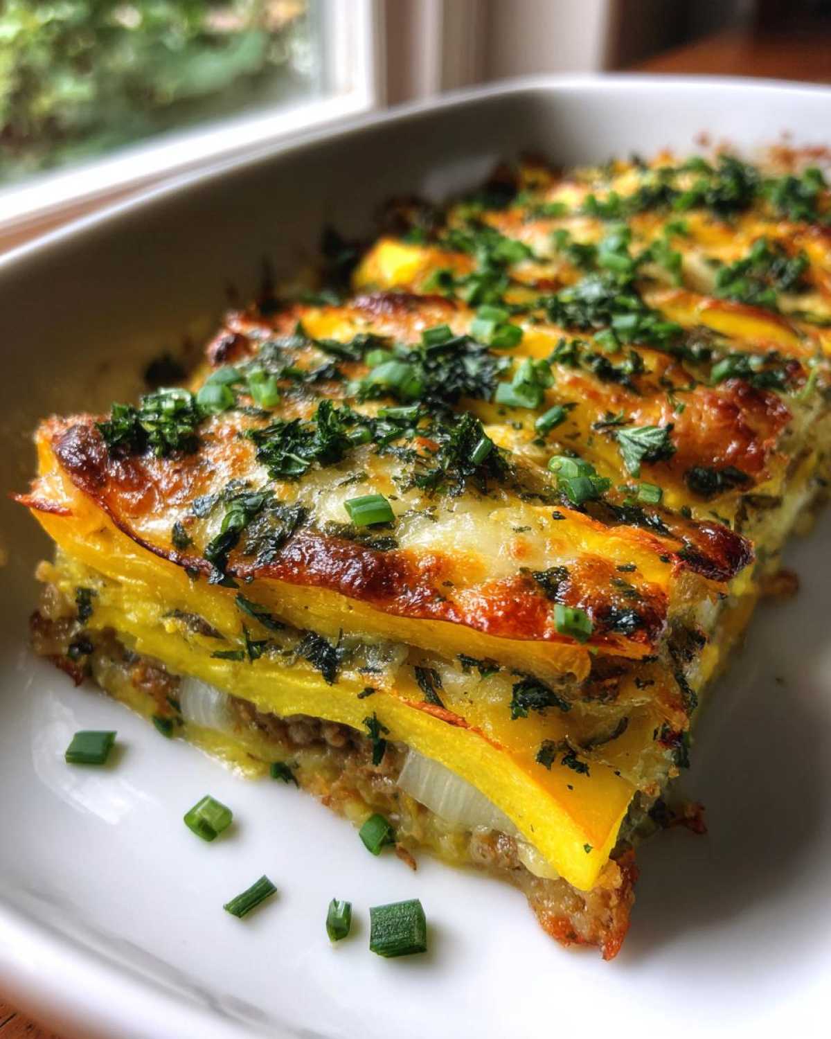 Paleo squash casserole - detail 1