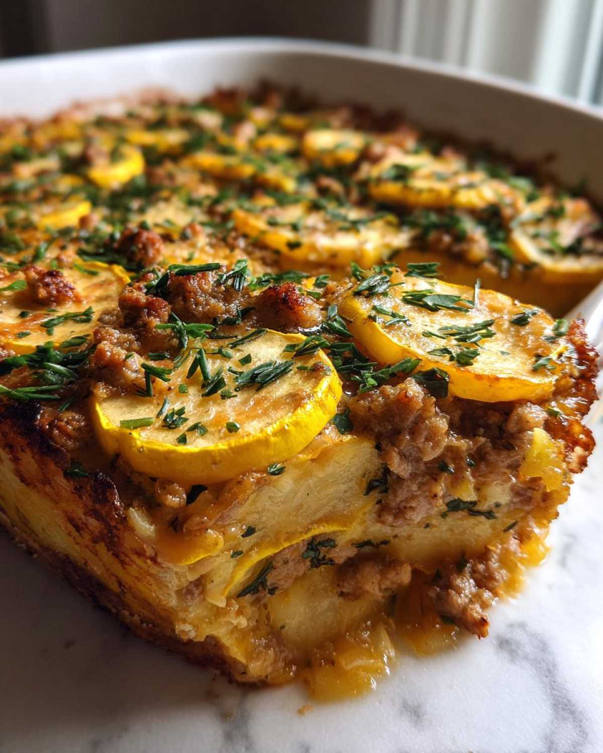 Paleo squash casserole - detail 3