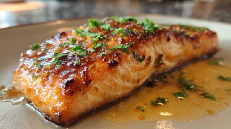 Pan Seared Salmon with Citrus Glaze