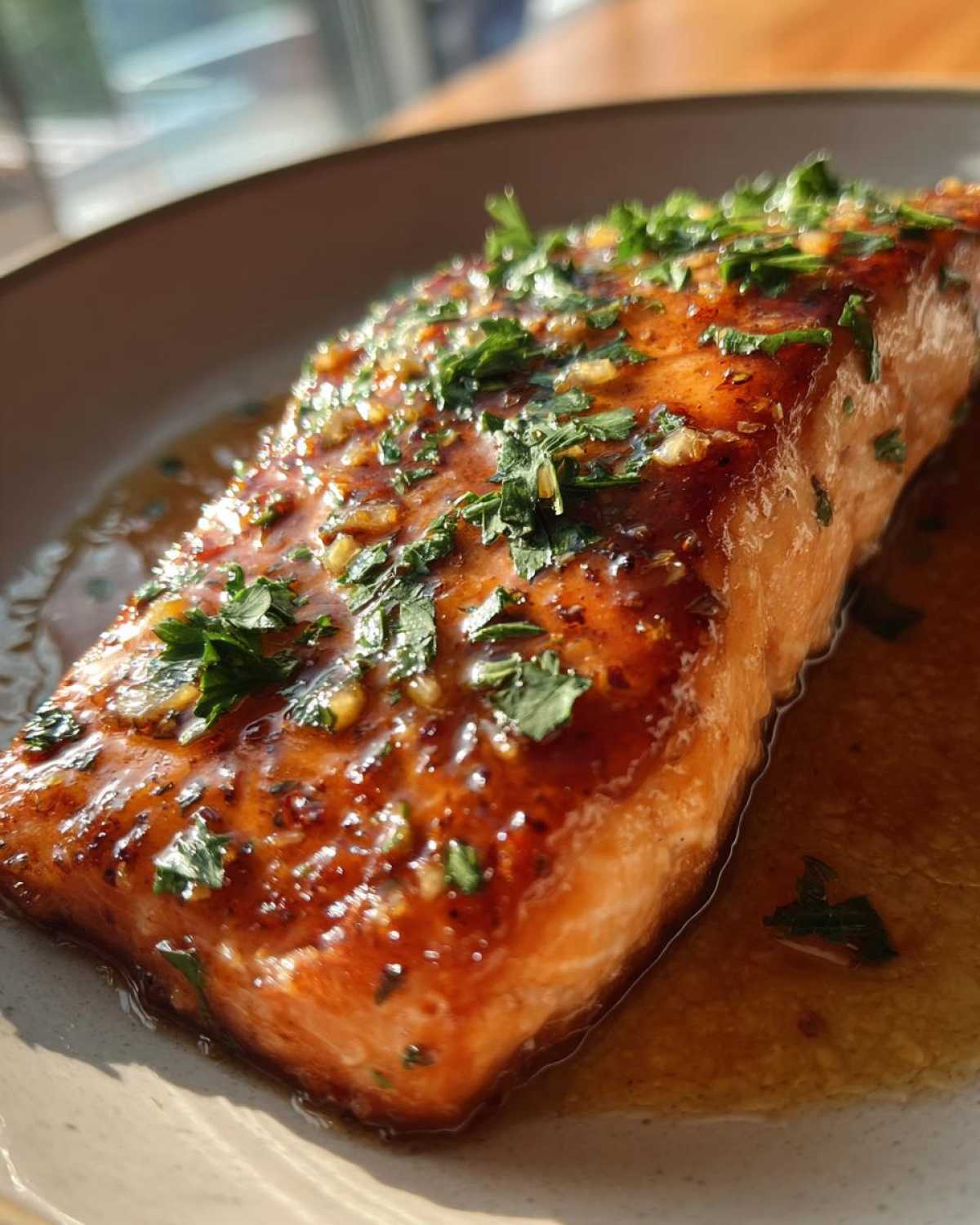 Pan Seared Salmon with Citrus Glaze - detail 3