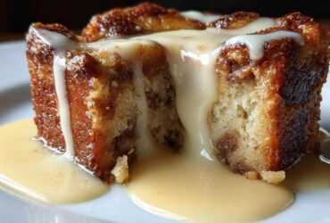 Panettone Bread Pudding with Rum Sauce