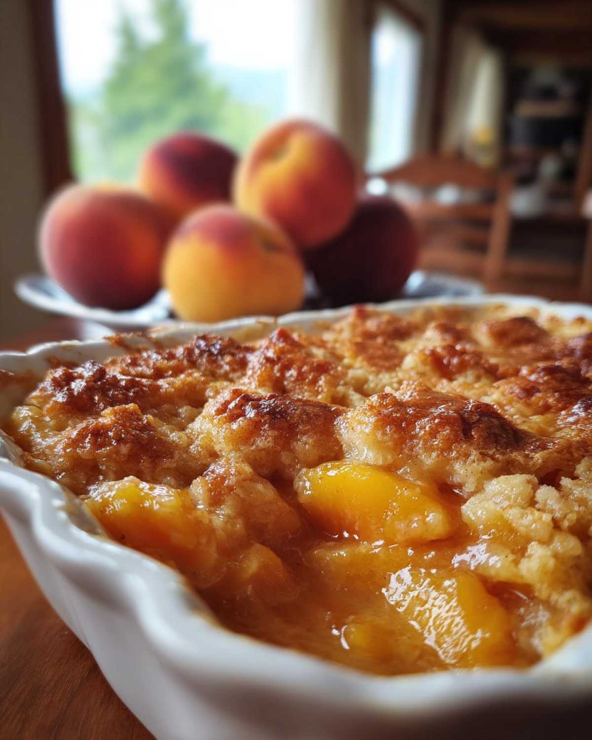 Peach Cobbler with Fresh Peaches - detail 1