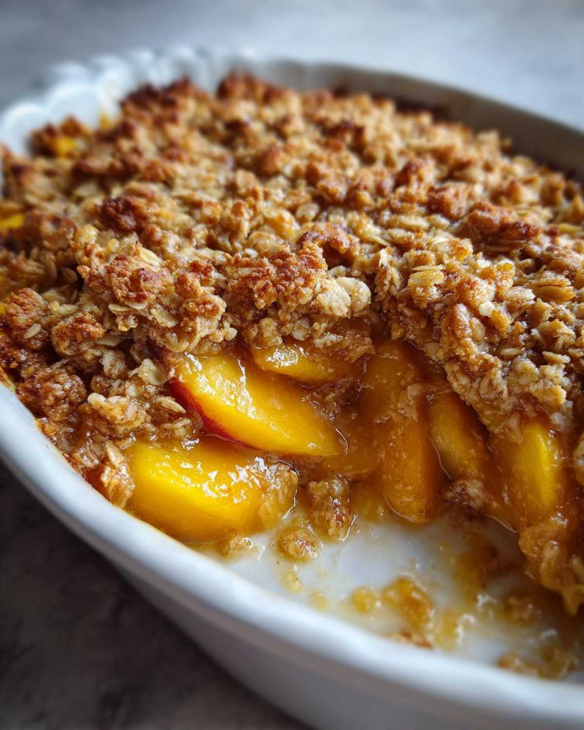 Peach Crisp with Fresh Peaches - detail 1