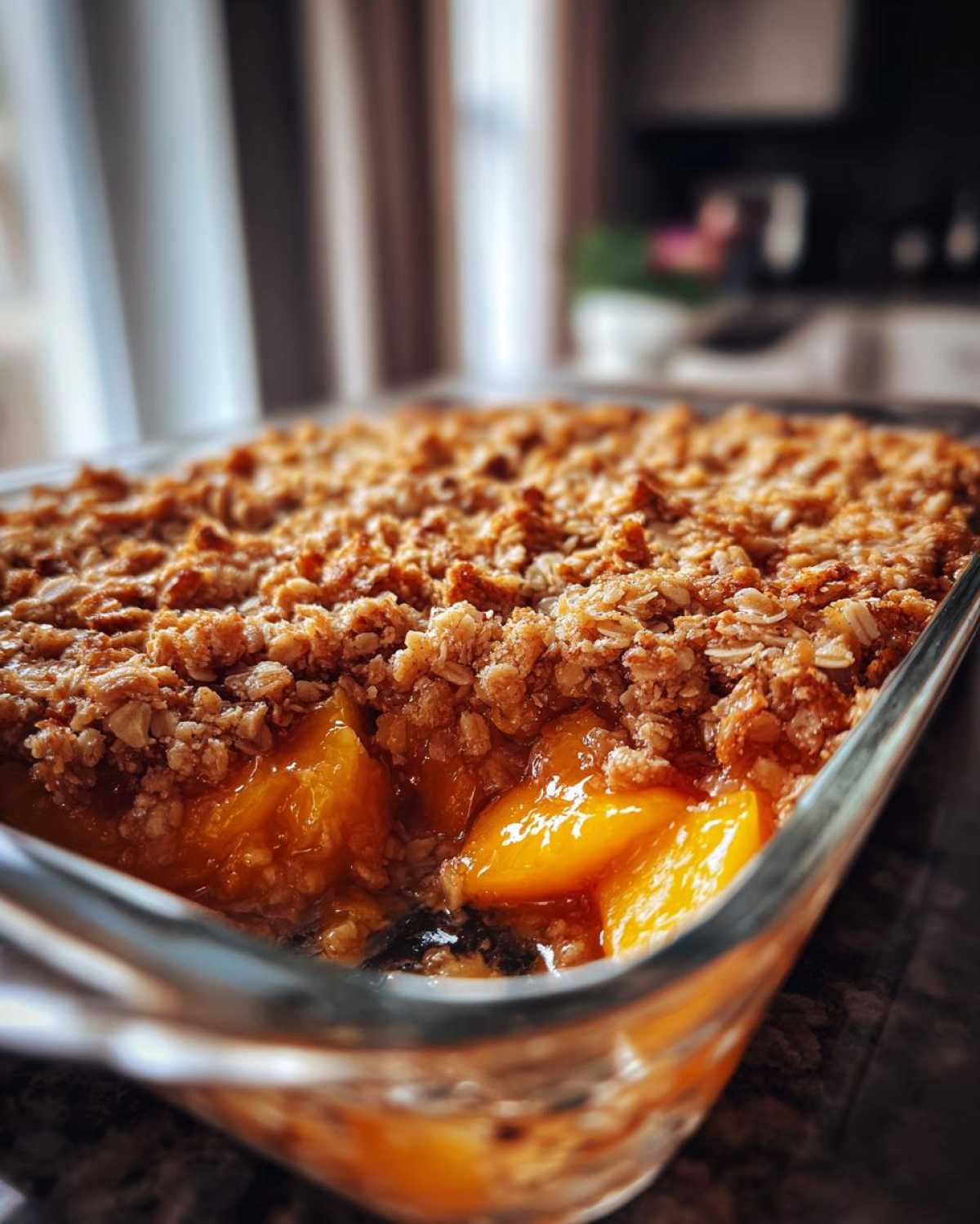 Peach Crisp with Fresh Peaches - detail 2