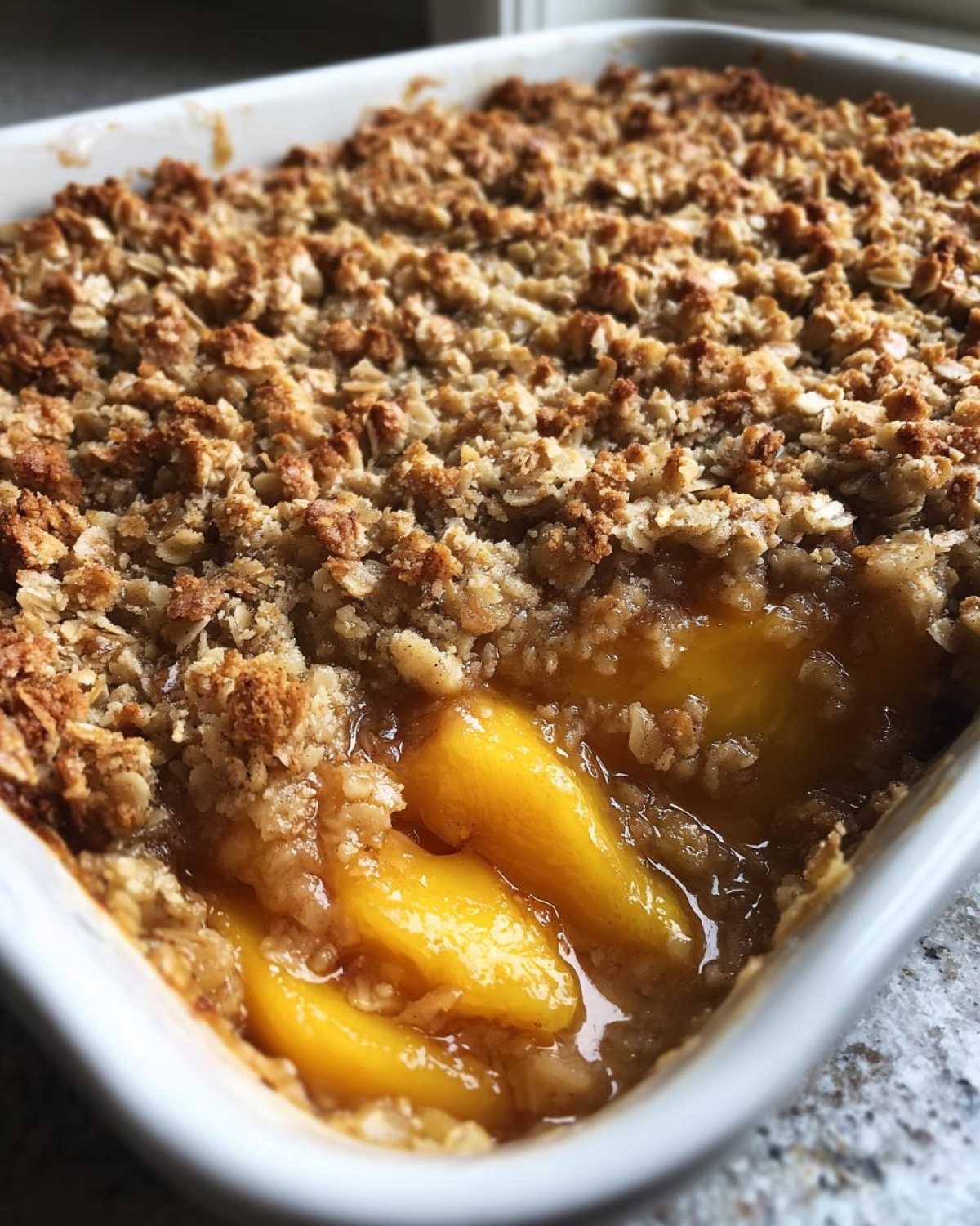 Peach Crisp with Fresh Peaches - detail 3