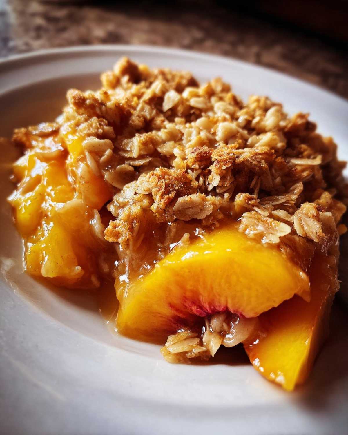 Peach Crisp with Fresh Peaches - detail 4