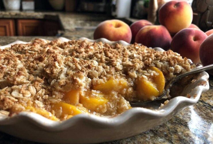 Peach Crisp with Fresh Peaches