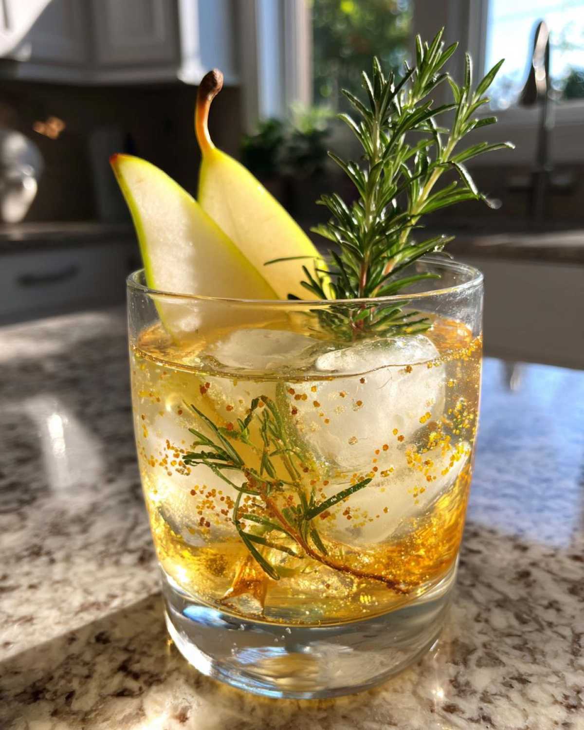 Pear and Rosemary Holiday Spritzer - detail 2