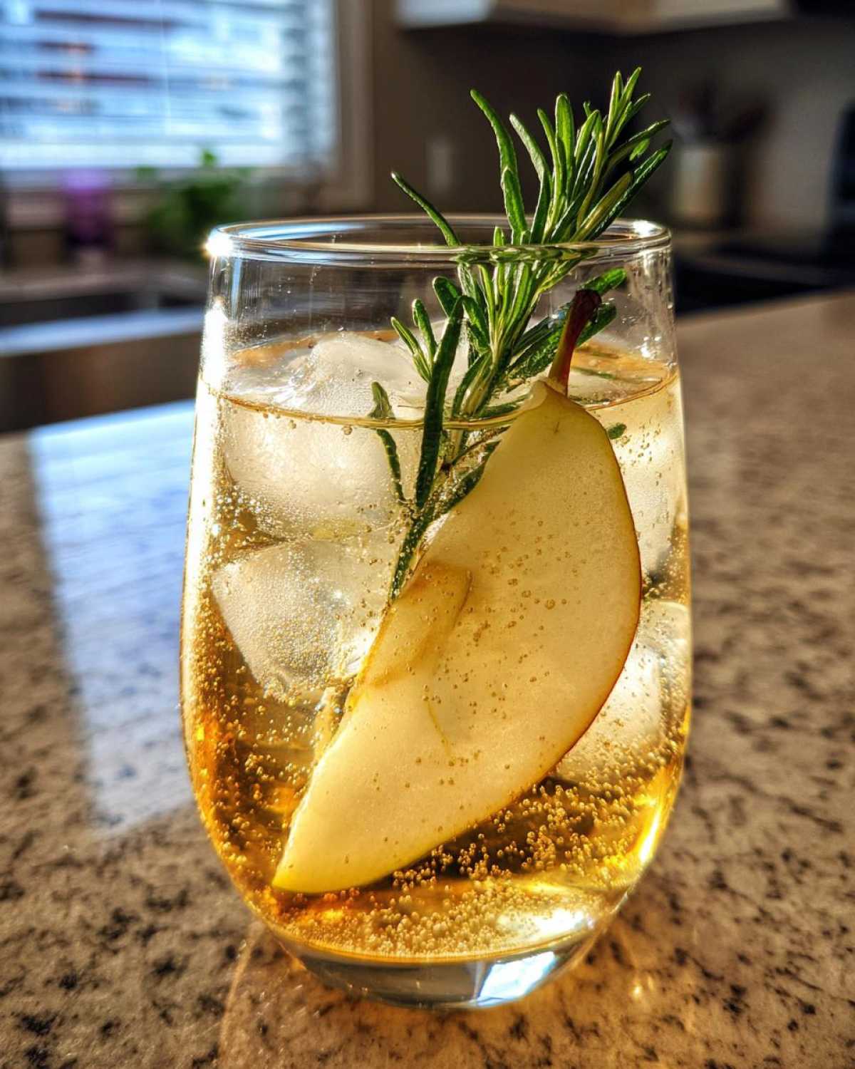 Pear and Rosemary Holiday Spritzer - detail 3