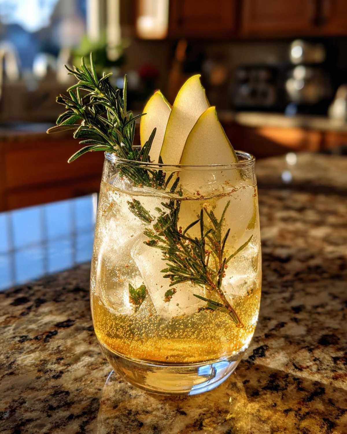 Pear and Rosemary Holiday Spritzer - detail 4