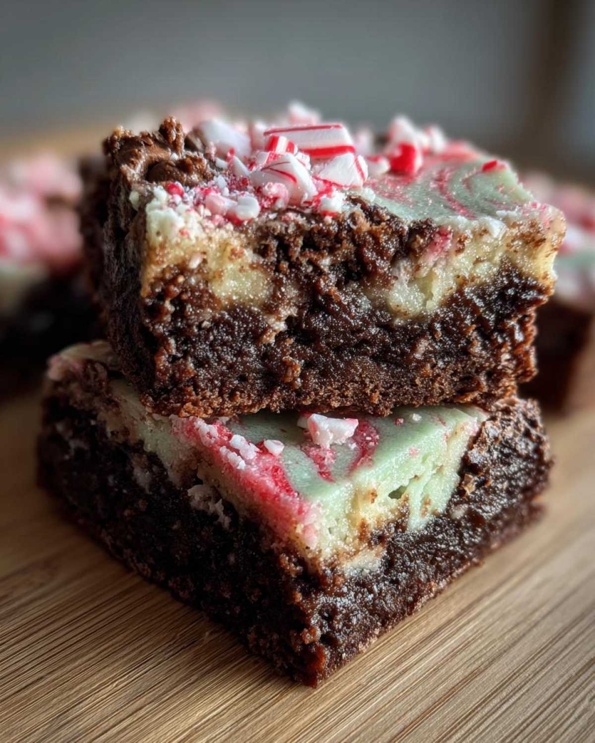 Peppermint Brownie Swirl Fudge Bars - detail 2