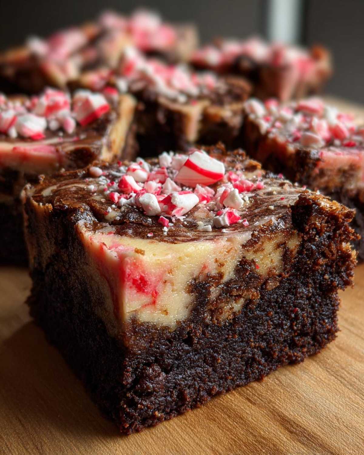 Peppermint Brownie Swirl Fudge Bars - detail 3