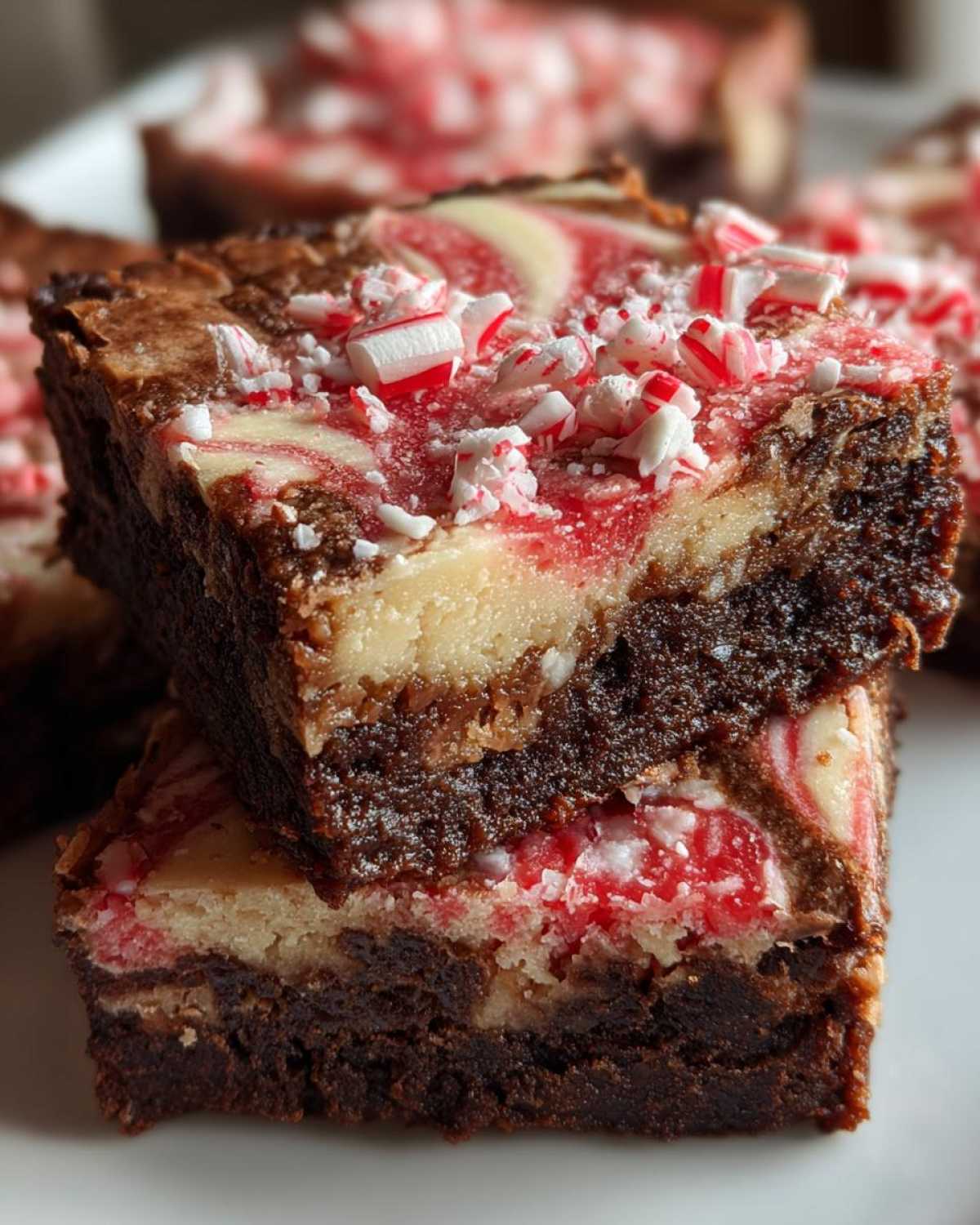 Peppermint Brownie Swirl Fudge Bars - detail 4
