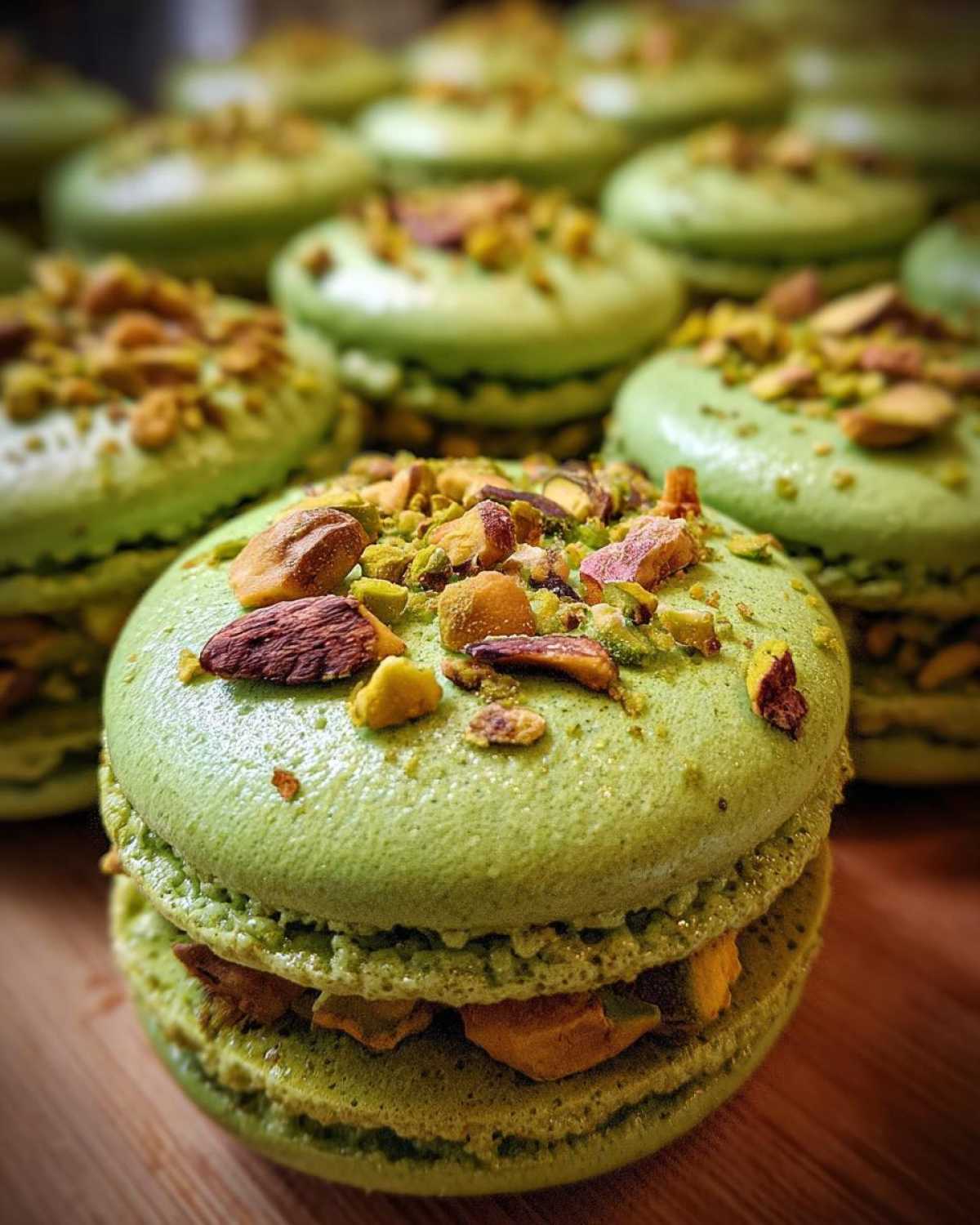 Pistachio Cardamom Macaroons - detail 1