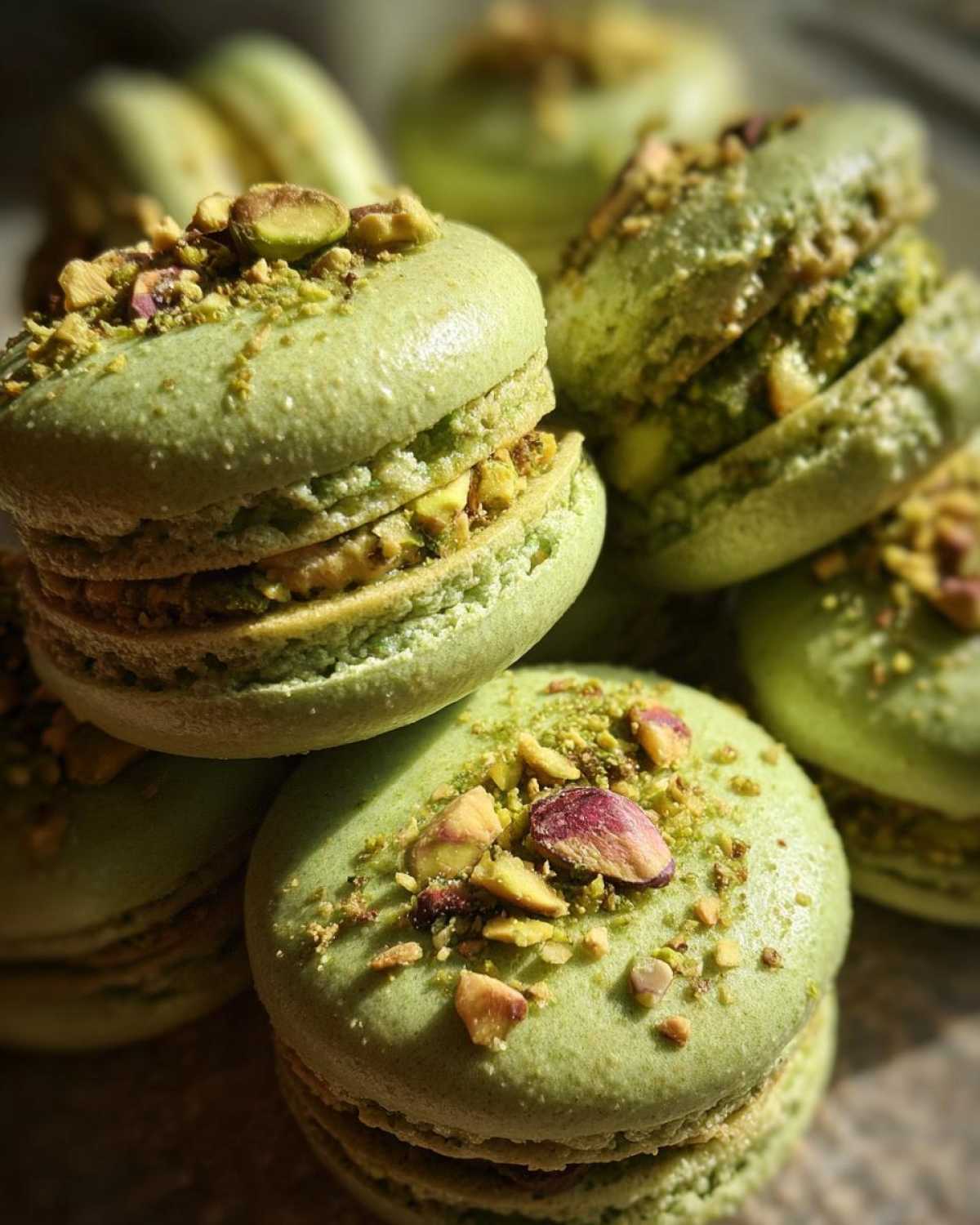 Pistachio Cardamom Macaroons - detail 2