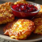 Potato Latkes with Cranberry Chutney