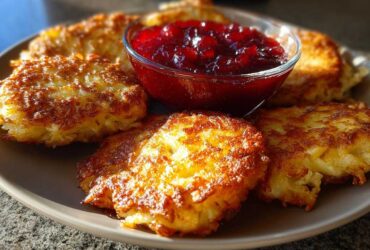 Potato Latkes with Cranberry Chutney