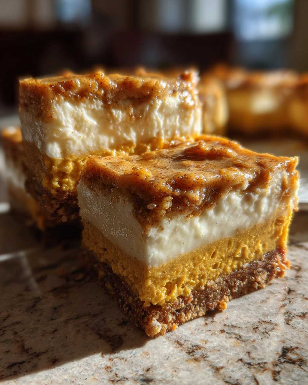 Pumpkin Spice Cheesecake Squares - detail 1