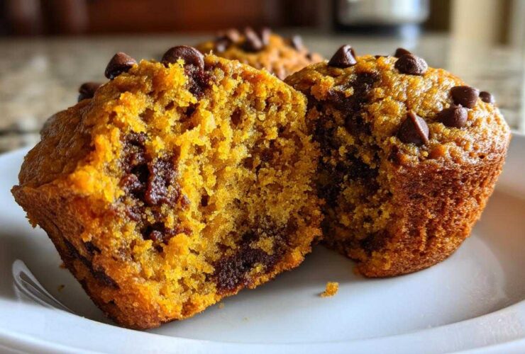 Pumpkin chocolate chip muffins
