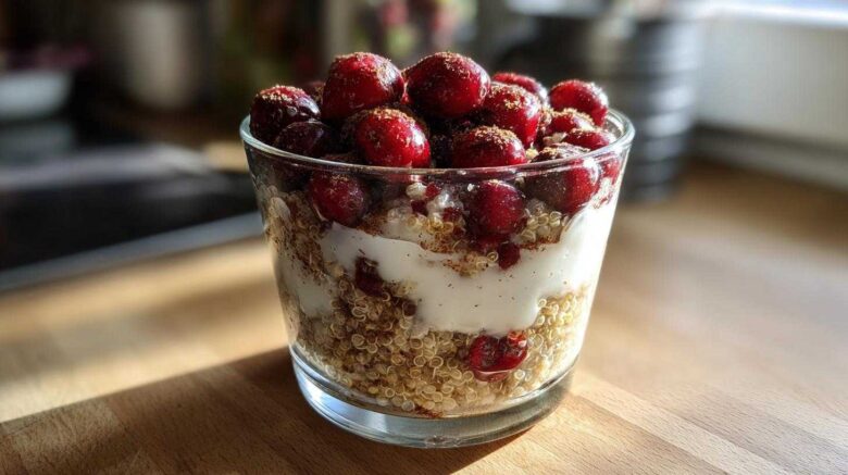 Quinoa Cranberry Yogurt Parfait