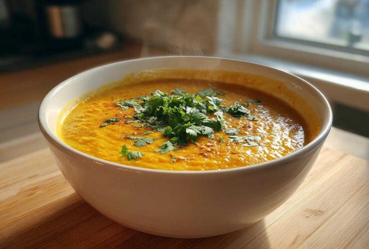 Roasted Cauliflower Soup with Turmeric
