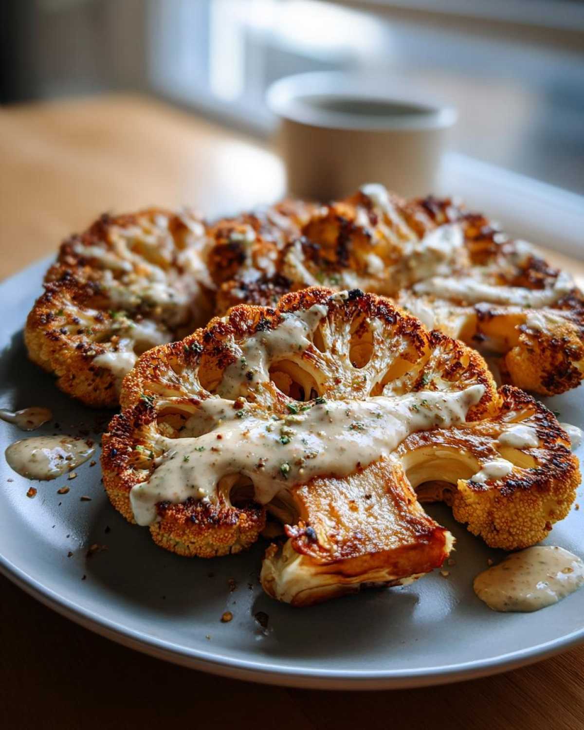 Roasted Cauliflower Steaks with Tahini Sauce - detail 3