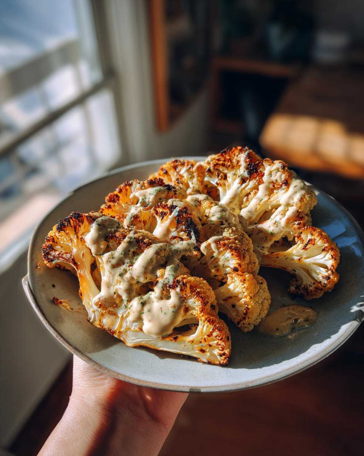 Roasted Cauliflower Steaks with Tahini Sauce - detail 4