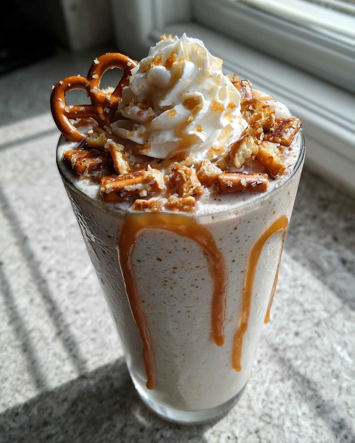 Salted Caramel Pretzel Milkshake (5-Minute Indulgence) - detail 1