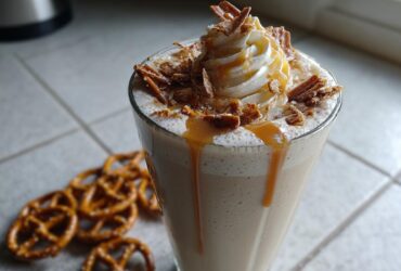 Salted Caramel Pretzel Milkshake (5-Minute Indulgence)
