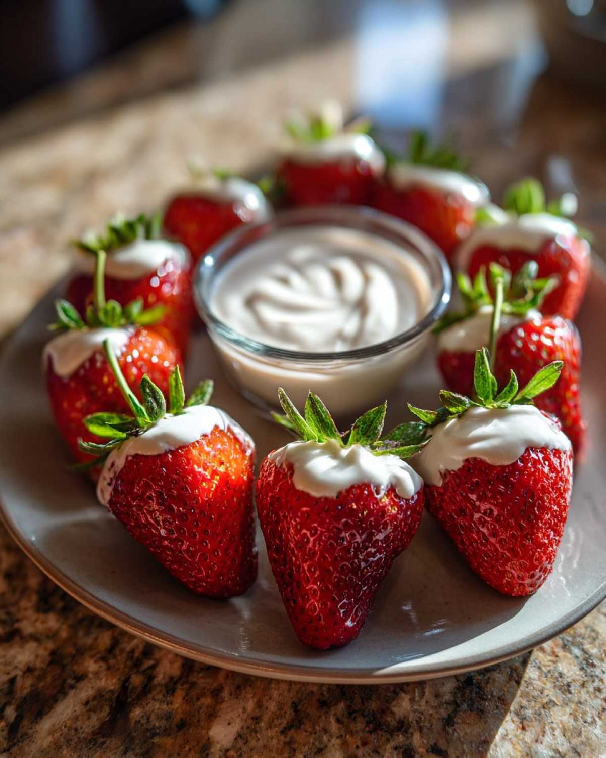Santa Hat Strawberries with Yogurt Dip - detail 2