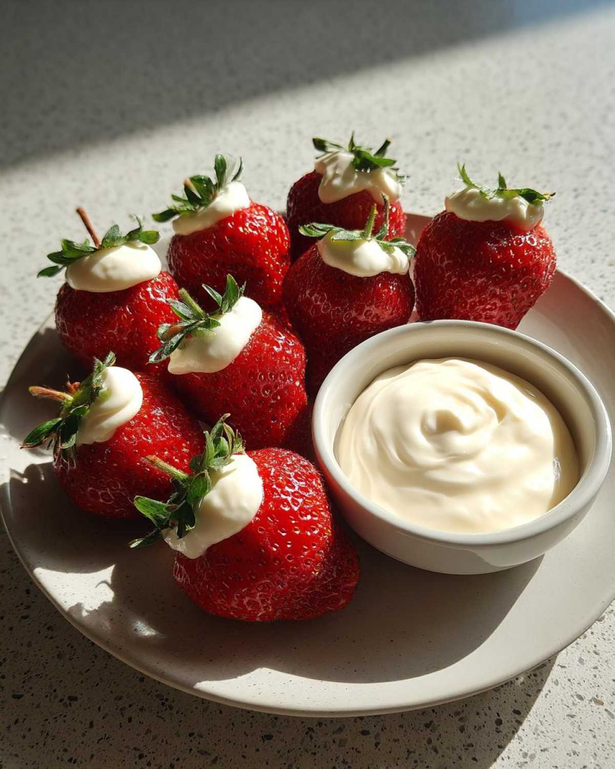 Santa Hat Strawberries with Yogurt Dip - detail 4