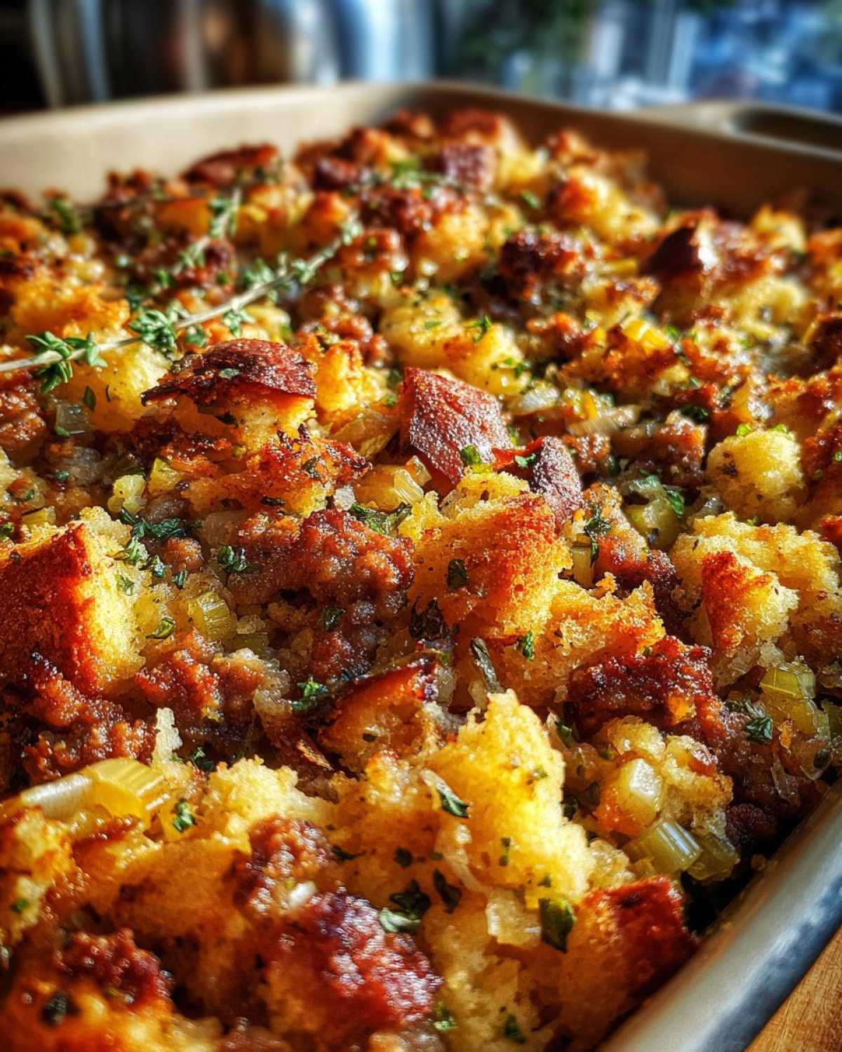 Sausage Apple Stuffing Bake - detail 2