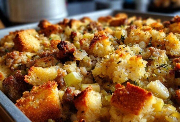 Sausage Apple Stuffing Bake