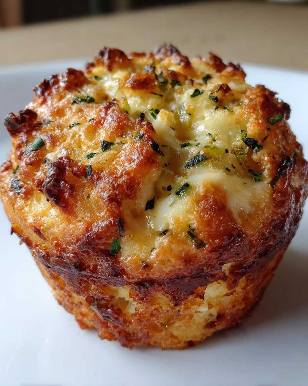 Savory zucchini cheese muffins - detail 3