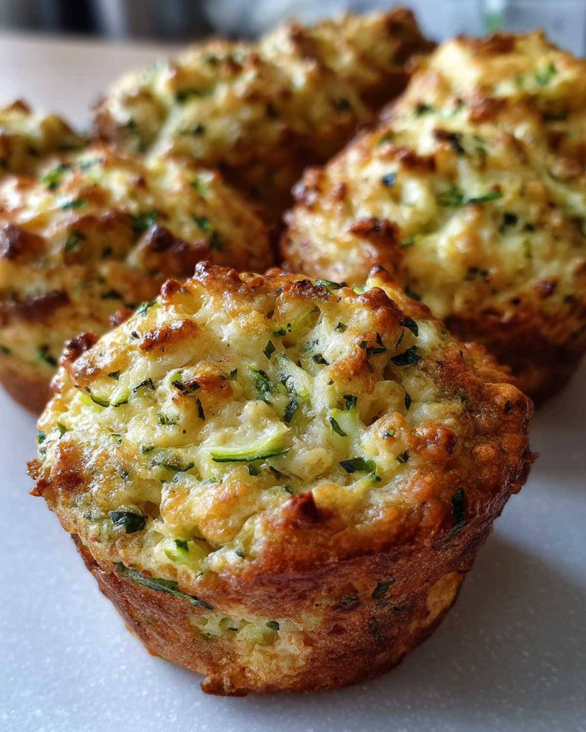 Savory zucchini cheese muffins - detail 4