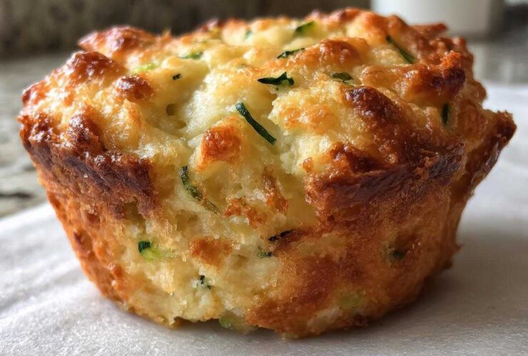Savory zucchini cheese muffins