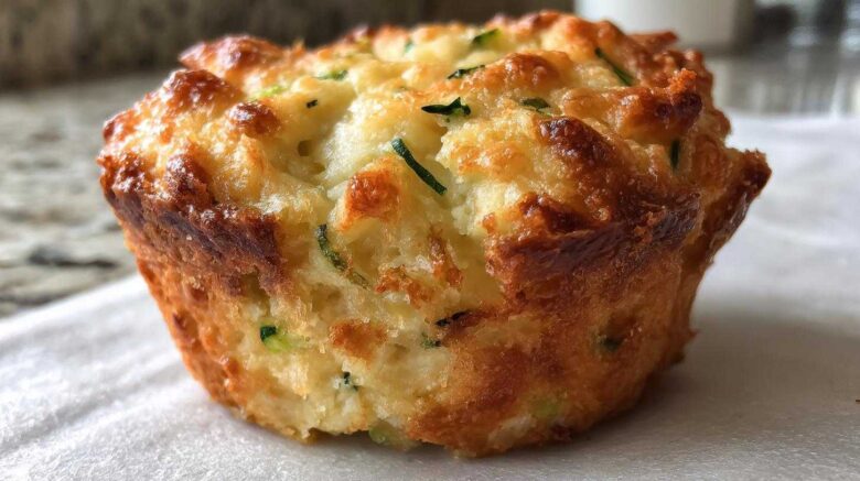 Savory zucchini cheese muffins