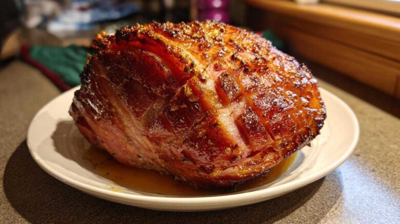 Slow Cooker Maple Glazed Ham