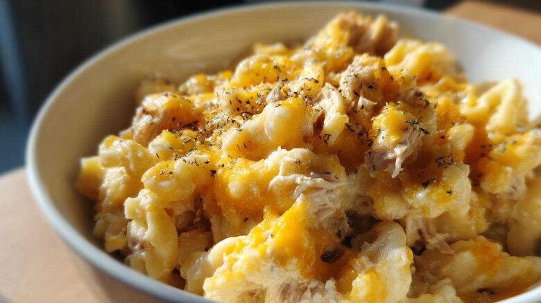 Slow cooker tuna noodle casserole