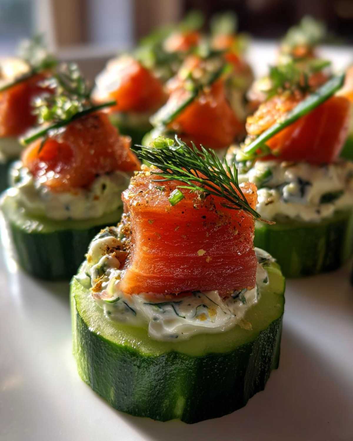 Smoked Salmon Cucumber Canapés - detail 3