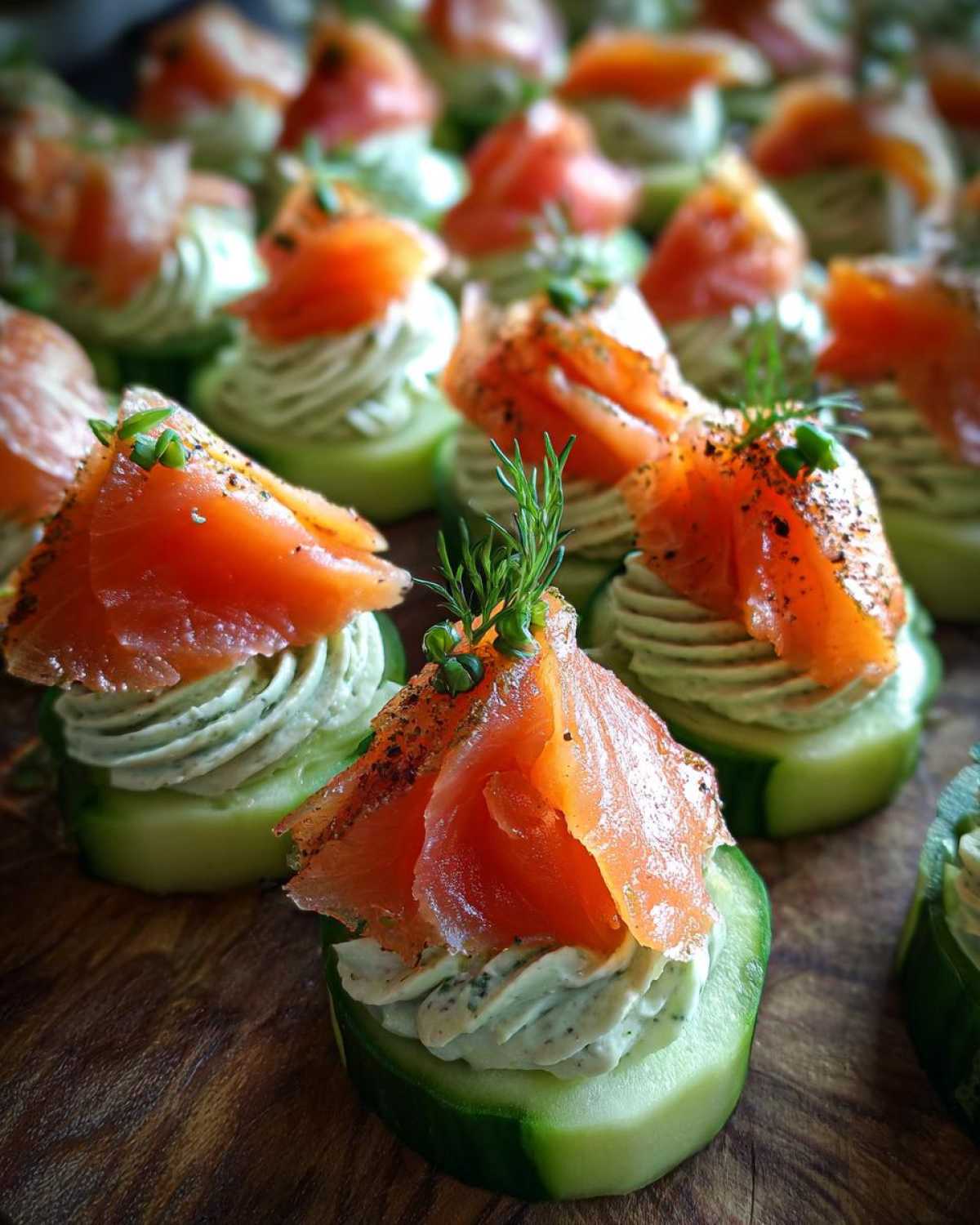 Smoked Salmon Cucumber Canapés - detail 4