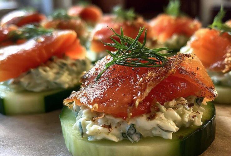 Smoked Salmon Cucumber Canapés
