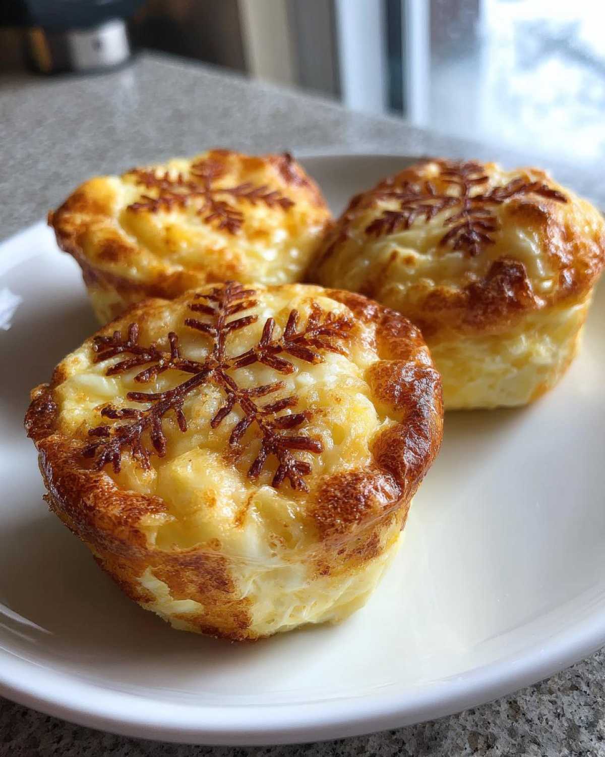 Snowflake Omelette Cups with Cheese - detail 2