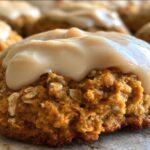 Soft Chewy Pumpkin Oatmeal Cookies Maple Frosting