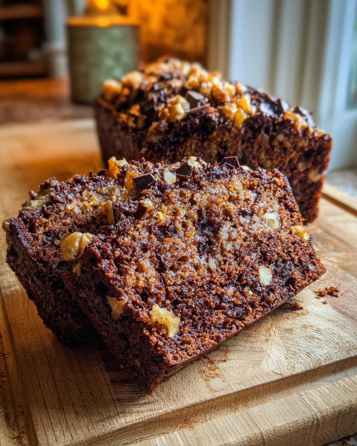 Spiced Chocolate Zucchini Bread Orange Walnuts - detail 2